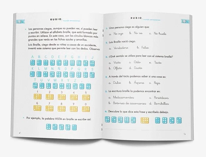 Rubio Cuaderno Competencia Lectora 1 Mundo Sensaciones DIN A5, 44 Páginas