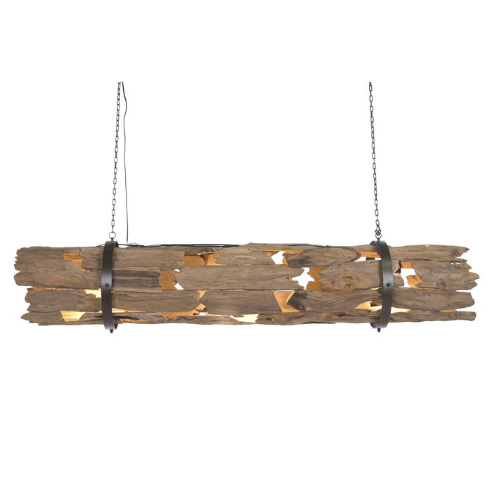 DKD Home Decor Lámpara de Techo de Raíz de Teca Reciclada 180x33x33 cm