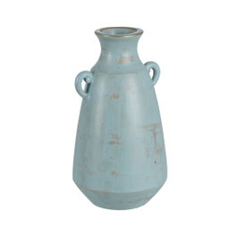 Ixia Jarrón Turquesa de Terracota Decoración 25 x 27 x 45 cm