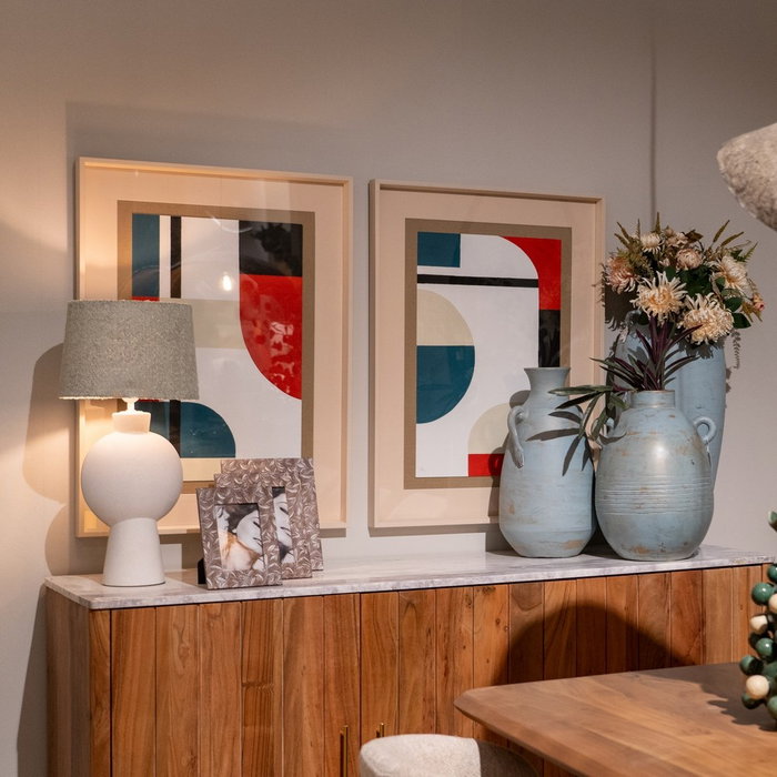 Jarrón Turquesa Terracota Decoración 25 X 27 X 45 cm