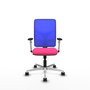 PIQUERAS Y CRESPO Silla de oficina Motilla con mecanismo Sincro, Rosa y Azul