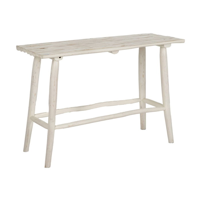 Ixia Consola Blanco Rozado Madera de Teca 120 x 40 x 80 cm Ixia Consola Blanco Rozado Madera de Teca 120 x 40 x 80 cm