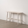 Ixia Consola Blanco Rozado Madera de Teca 120 x 40 x 80 cm