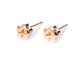 Innspiro Pendiente metálico para incrustar flor dorado Xilion 3mm
