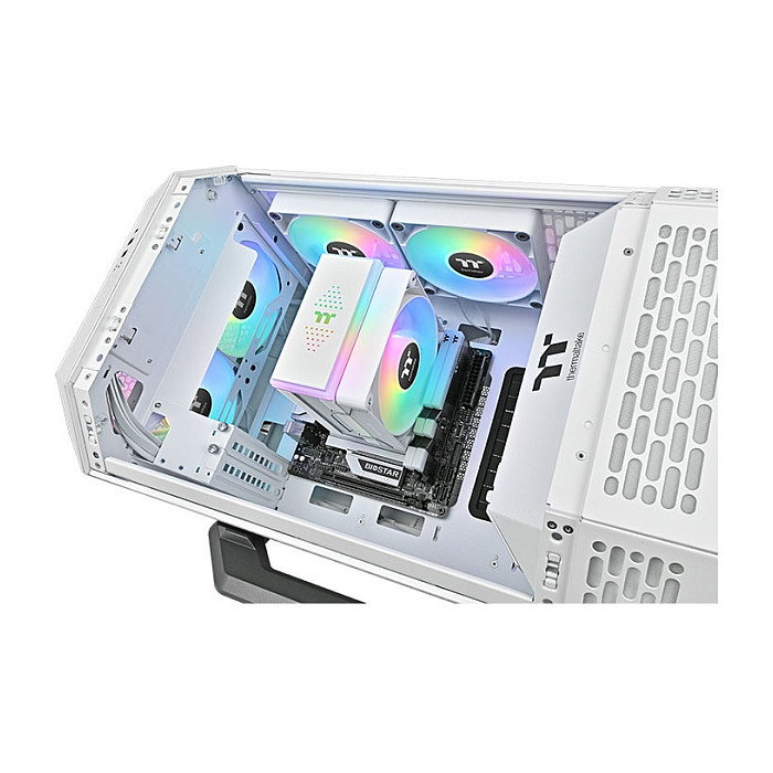 Thermaltake ASTRIA 400 ARGB White Air Cooler Refrigerador de CPU con Iluminación LED RGB y Ventilador PWM de 12cm