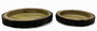 DKD Home Decor Set de 2 Centros de Mesa de Acacia Tronco Natural 36x36x4 cm