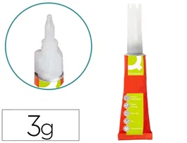 Q-connect Pegamento Instantáneo Extrafuerte 3 g para Bricolaje y Reparación, Adhesivo de Secado Rápido para Todo Tipo de Materiales