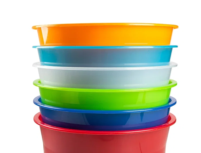 Q-connect Papelera de plástico azul translucido, 13 litros, 275x285 mm