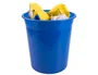 Q-connect Papelera de plástico azul translucido, 13 litros, 275x285 mm