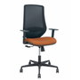 PIQUERAS Y CRESPO Silla de oficina Mardos con mecanismo Sincro, malla negra y asiento marrón