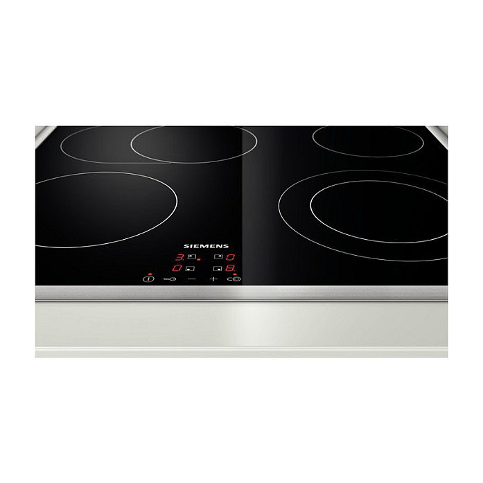 Siemens ET645HN17E iQ300 Placa de Cocción Cerámica Integrada 60cm, 4 Zonas, Control Táctil, Color Negro