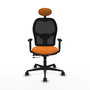 PIQUERAS Y CRESPO Silla de oficina Jorquera Naranja y Negro