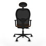 PIQUERAS Y CRESPO Silla de oficina Jorquera Naranja y Negro