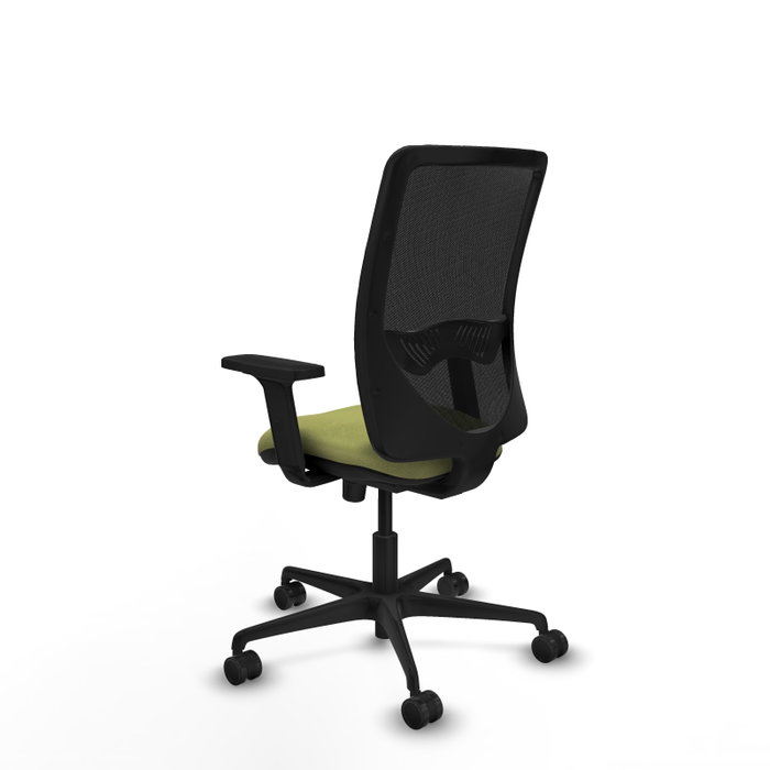 PIQUERAS Y CRESPO Silla de oficina Zulema, Mecanismo Sincro, Verde oliva/Negro