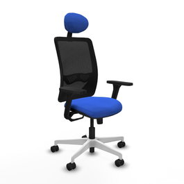 PIQUERAS Y CRESPO Silla de oficina Zulema con Mecanismo Sincro, Azul y Negro