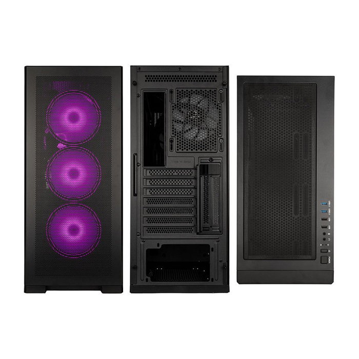 Kolink Unity Meshbay ARGB Midi-Tower, Vidrio Templado - schwarz