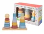 Imaginovo Torre de Formas Apilables Madera Infantil +18 Meses 17 Piezas 28x20x9cm Juguete Educativo