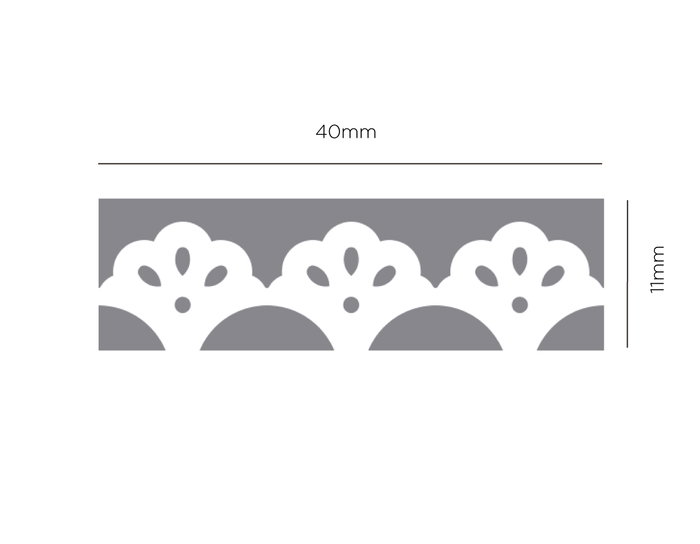 Innspiro Troqueladora de bordes continuos pequeña Border Punch festoneado corte 40x11mm