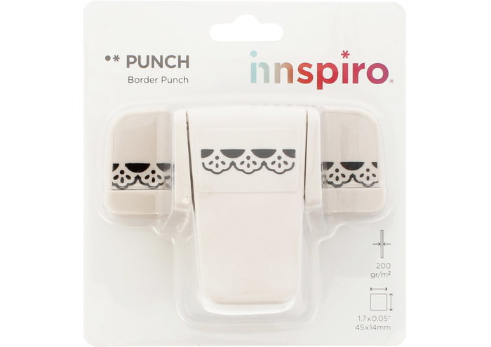 Innspiro Troqueladora de bordes continuos pequeña Border Punch festoneado corte 40x11mm