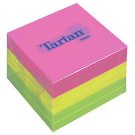 Notas Adhesivas Tartan 76X76 Neon Surtidos Paquete De 6 2X Neon Rosa 2X Neon Amarillo 2X Neon Verde