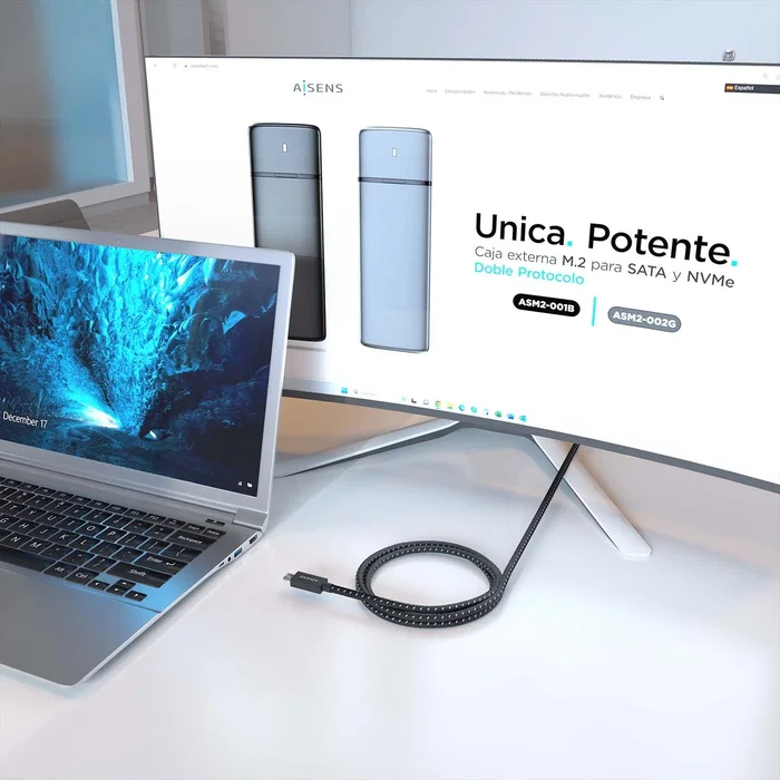 Aisens Cable USB4 Gen 3x2 USB-C a USB-C 1,5m 40Gbps 240W Negro Aisens Cable USB4 Gen 3x2 USB-C a USB-C 1,5m 40Gbps 240W Negro