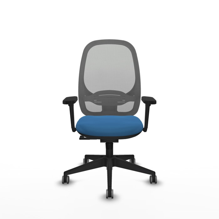 PIQUERAS Y CRESPO Silla de oficina Cilanco con mecanismo Sincro, Azul claro y Gris