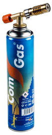 COMGAS Kit Soldador Soplete Pistola y Botella de Gas Propano 600ml Rosca 7/16