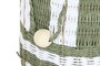 DKD Home Decor Set de 2 Cestas de Fibra Verde y Crema 36x36x36 cm
