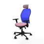PIQUERAS Y CRESPO Silla de oficina Jorquera Rosa y Azul