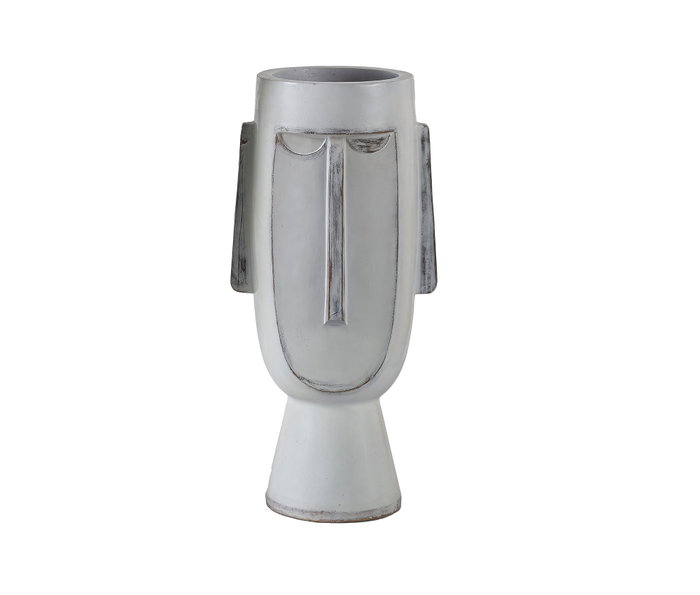 DKD Home Decor Macetero Moderno Blanco Fibra de Vidrio 36 x 91 x 44.5 cm