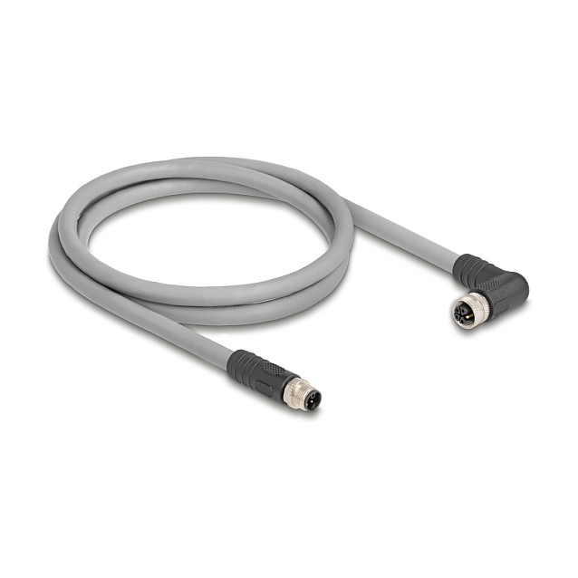 DeLOCK 80545 Cable para sensor/actuador M12, 5 m, gris DeLOCK 80545 Cable para sensor/actuador M12, 5 m, gris