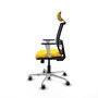 PIQUERAS Y CRESPO Silla de oficina Yunquera con mecanismo Sincro/Traslack Amarillo/Negro