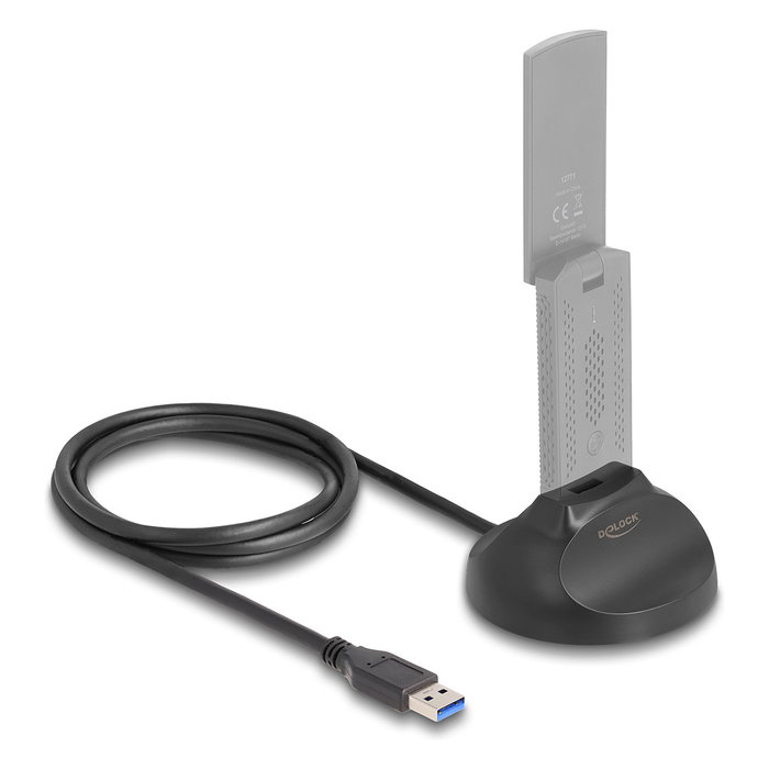 DeLOCK Cable de acoplamiento USB tipo A con base magnética 5 Gbps 1,2 m Negro DeLOCK Cable de acoplamiento USB tipo A con base magnética 5 Gbps 1,2 m Negro