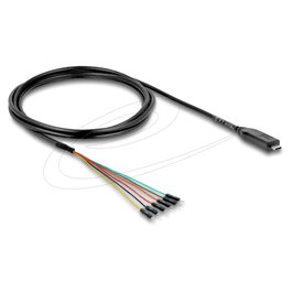 DeLOCK Conversor USB 2.0 Type-C™ a UART TTL (3,3 V) con 6 pines, 1,8 m