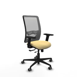 PIQUERAS Y CRESPO Silla de oficina Zulema con mecanismo Sincro/Traslack en Crema y Gris