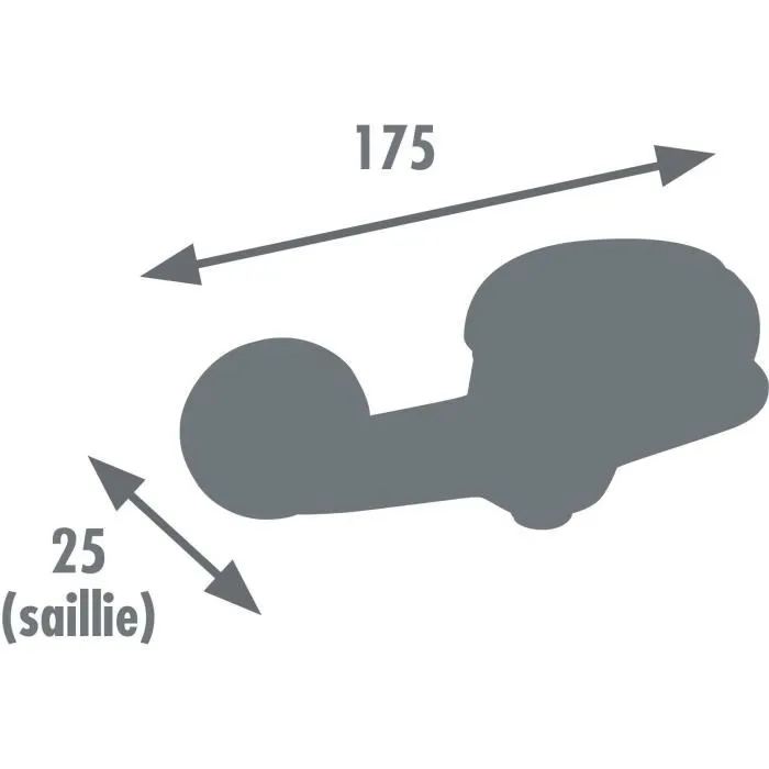 Edouard Rousseau Mezclador de Ducha Jocker AUC3047404052843 Maneta Metálica Cartucho Cerámico Ø35mm Cromo