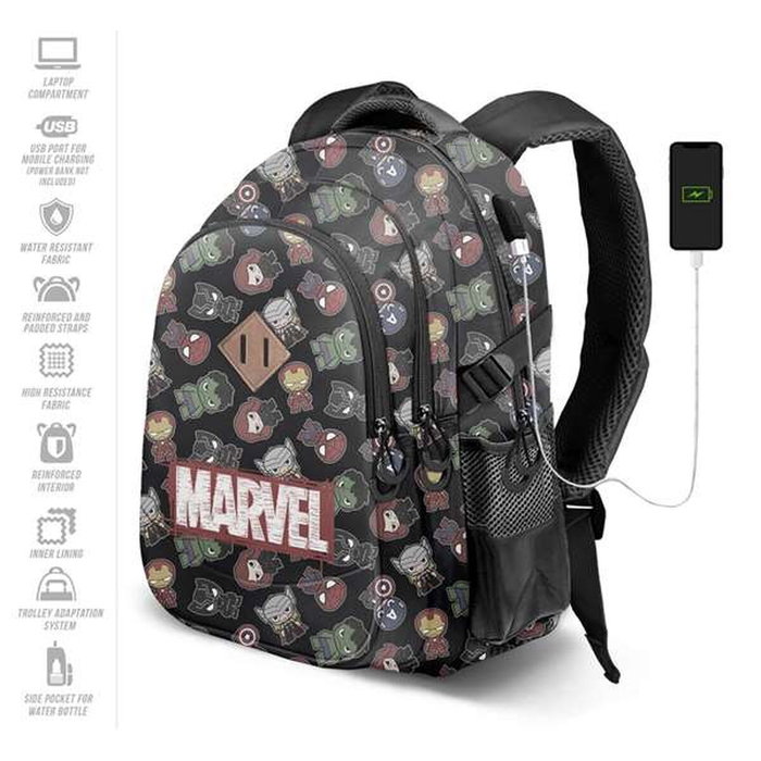Karactermania Mochila Avengers Run Plus FAN Chibi Negro