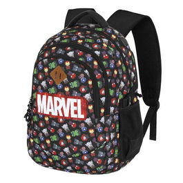 Karactermania Mochila AVENGERS Run. Plus Fan Chibi 44x34x21 cm, Gran Capacidad, 3 Compartimentos, Puerto USB