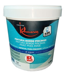 KOLMAN Pintura para Bordes de Piscina Antideslizante Blanco Mate 4L
