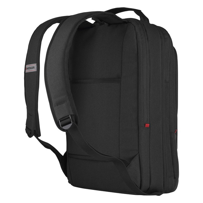Wenger City Traveler Mochila para portátil de 16 pulgadas con bolsillo para tableta de 12 pulgadas, Negro