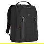 Wenger City Traveler Mochila para portátil de 16 pulgadas con bolsillo para tableta de 12 pulgadas, Negro