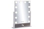 DKD Home Decor Espejo LED de Tocador con Luz de 3 Colores y Control Táctil Blanco