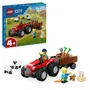 Lego 60461 Tractor agrícola rojo con remolque y oveja - Juego para niños a partir de 4 años