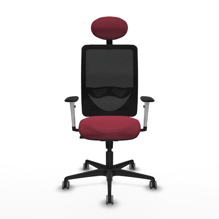 PIQUERAS Y CRESPO Silla de oficina Zulema con mecanismo Sincro, Granate y Negro PIQUERAS Y CRESPO Silla de oficina Zulema con mecanismo Sincro, Granate y Negro