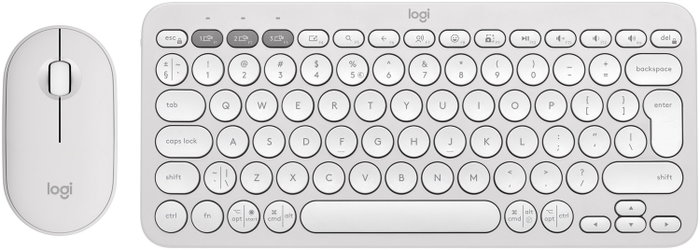 Logitech Pebble 2 Combo Blanco Teclado y Ratón Inalámbricos Bluetooth USB Disposición Polaca