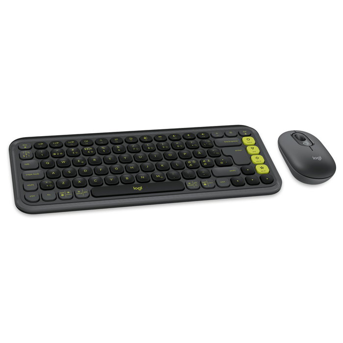 Logitech 920-013266 POP ICON COMBO Teclado y Ratón Inalámbricos Bluetooth QZERTY Nórdico Grafito