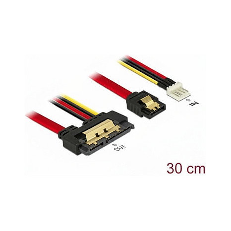 DeLOCK 85232 Cable SATA III 7-pin + Molex a SATA 22-pin, 0,3 m DeLOCK 85232 Cable SATA III 7-pin + Molex a SATA 22-pin, 0,3 m