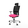 PIQUERAS Y CRESPO Silla de oficina Haches Rosa con mecanismo Sincro/Traslack