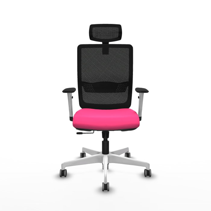 PIQUERAS Y CRESPO Silla de oficina Haches Rosa con mecanismo Sincro/Traslack