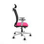 PIQUERAS Y CRESPO Silla de oficina Haches Rosa con mecanismo Sincro/Traslack